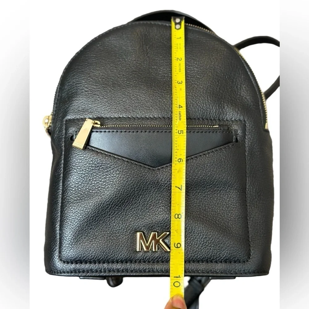 Michael Kors Small Black Leather Jessa Convertible Backpack/Crossbody